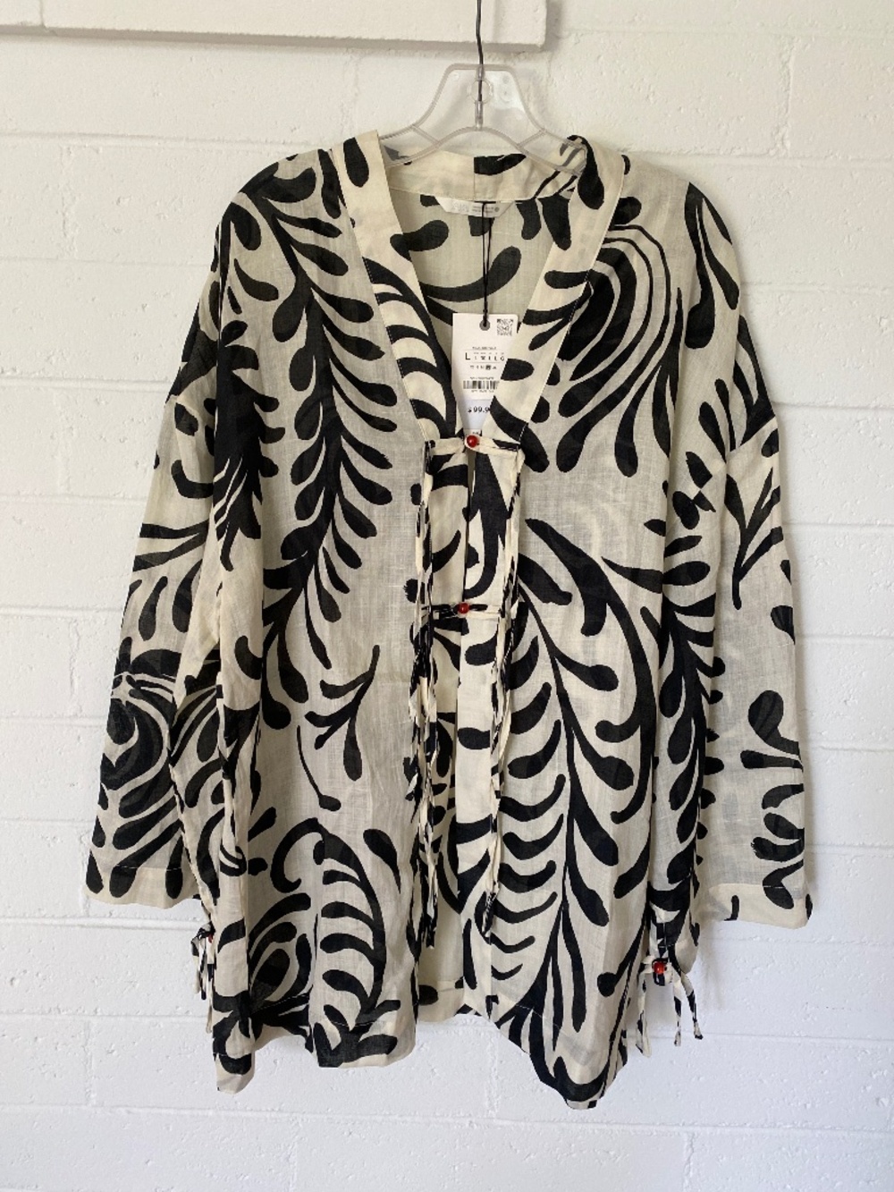 Zara Kimono Abstract Print L NWT